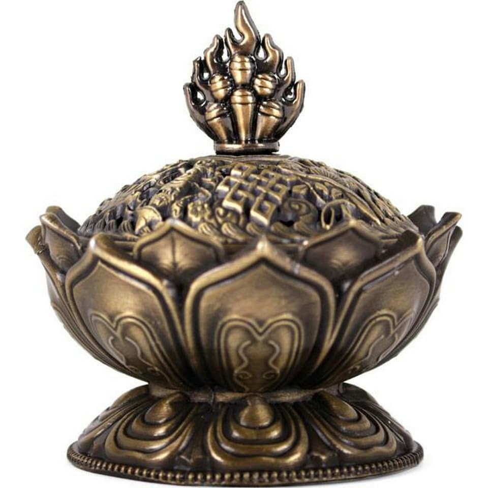 Something Different Metal Lotus Incense Cone Holder - Copper - One Size