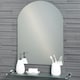 image 1 of Showerdrape Hampton Arched Oval Wall Mounted Frameless Bathroom Mirror 70 x 50cm