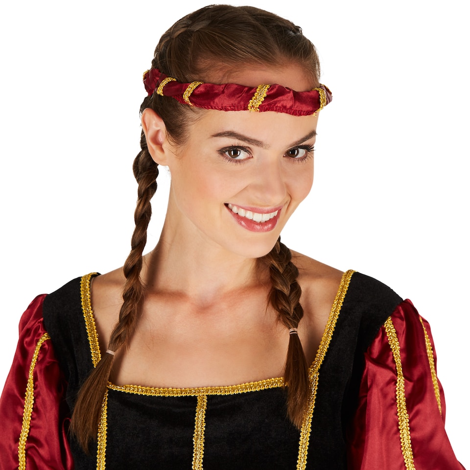image 1 of Womens Medieval Lady Costume | Black | black/red | 2XL | 1