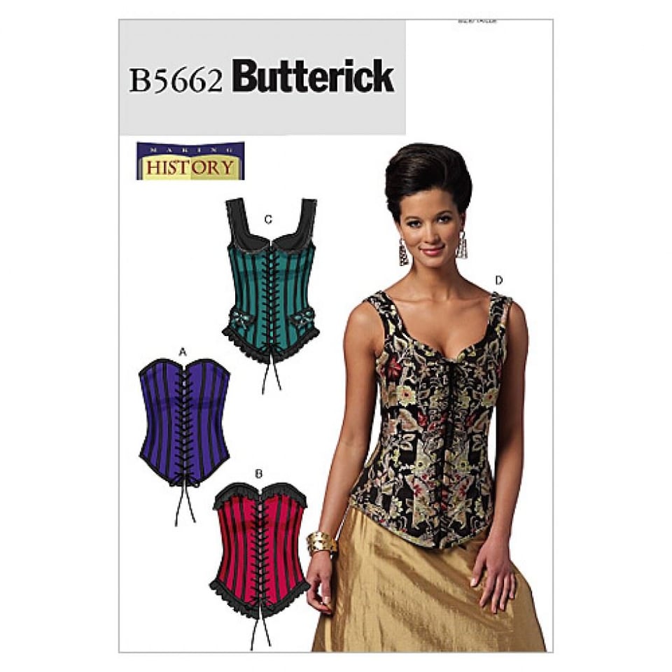 image 1 of Butterick 5662 Paper Sewing Pattern – Women’s Corsets, UK Sizes 6–8–10–12–14, Advanced
