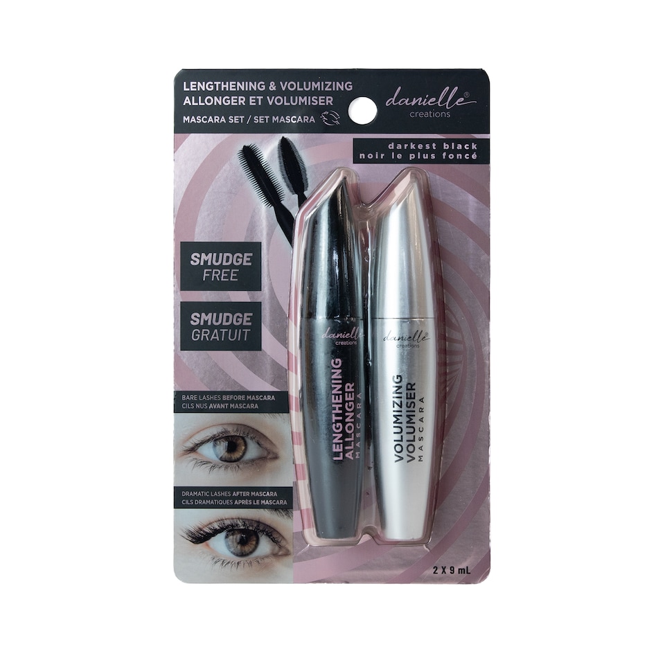 image 1 of Danielle Creations Dark Black Lengthening & Volumizing Mascara Duo Gift Set