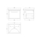 image 2 of Balterley Longnor 1 Drawer Wall Hung Vanity Unit with 1 Tap Hole Traditional Fireclay Basin, Light Oak, 600mm