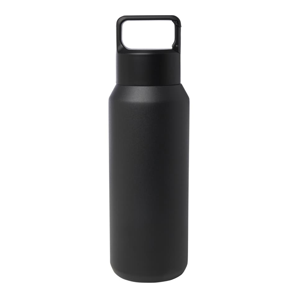 image 1 of Floso Astra Stainless Steel 600ml Insulated Water Bottle | Black | Solid Black | 1