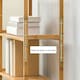 image 4 of Living and Home 5 Tier Bamboo Wood Storage Shelf Rack-50cm W x 25cm D x 128cm H