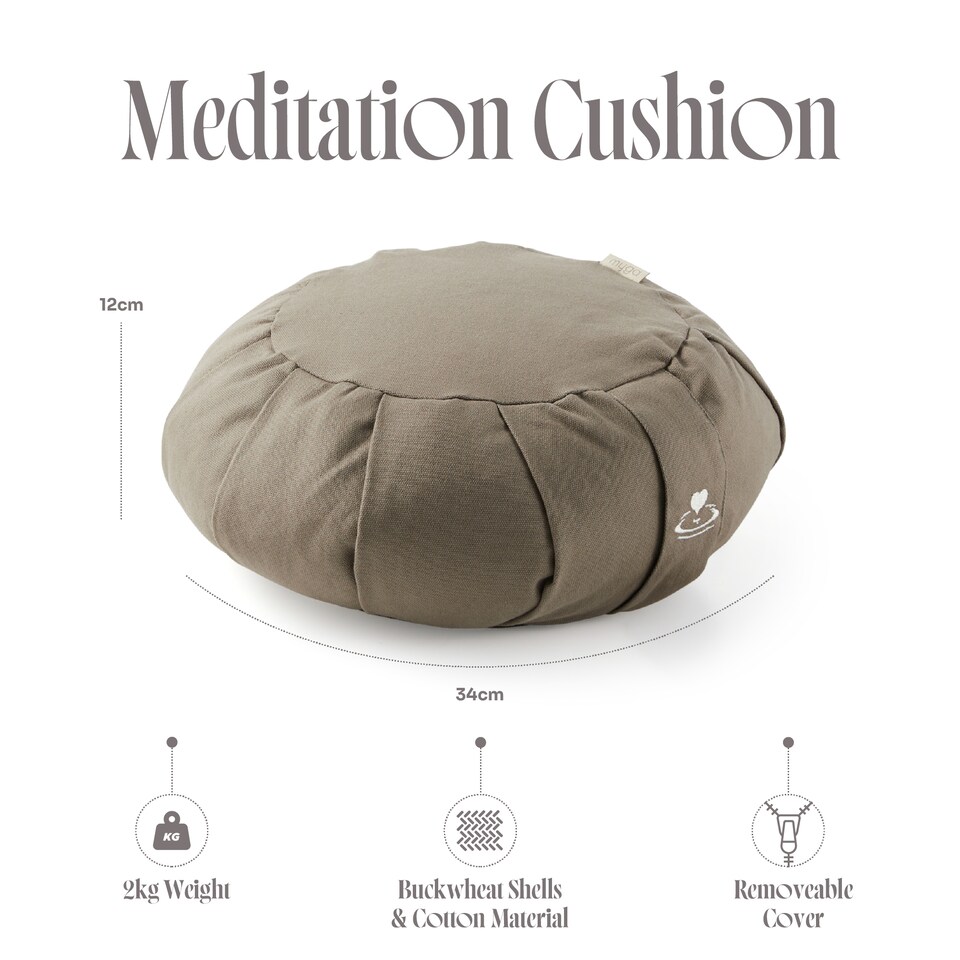 image 1 of Myga Zafu Yoga Meditation Cushion - Wood | Brown
