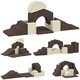 image 1 of AIYAPLAY Kids Soft Play Set, 7 Piece Foam Climbing Blocks, Brown