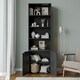 image 8 of 6-Tier Bookcase with 2-Doors Black | Unit Colour: Black