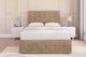 image 1 of Sloomy Cambridge Mink Naples Divan Bed Base No Drawers With 54 Inch Floor Standing Headboard & 12 Inch Matching Footboard | Brown | Mink | Double | 1
