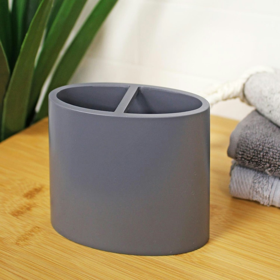 image 1 of Showerdrape Alto Grey Toothbrush Holder