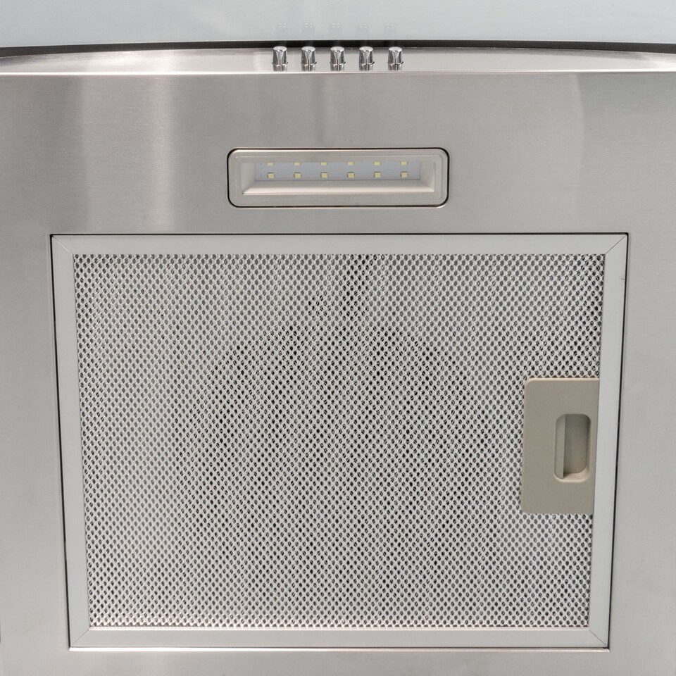 image 1 of SIA CGH60SS 60cm Stainless Steel Curved Glass Chimney Cooker Hood Extractor Fan | Silver
