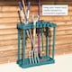 image 2 of KCT Garden Tool Storage with Wheels Rack Organiser for Shed Garage Accessories Spade Holder Tidy Solutions Freestanding Plastic