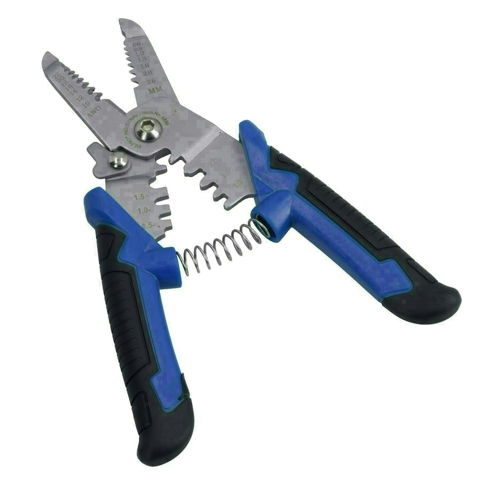 image 1 of 7" Multifunctional Electrical Wire Strippers Cutters Crimpers Stainless Steel Jaw