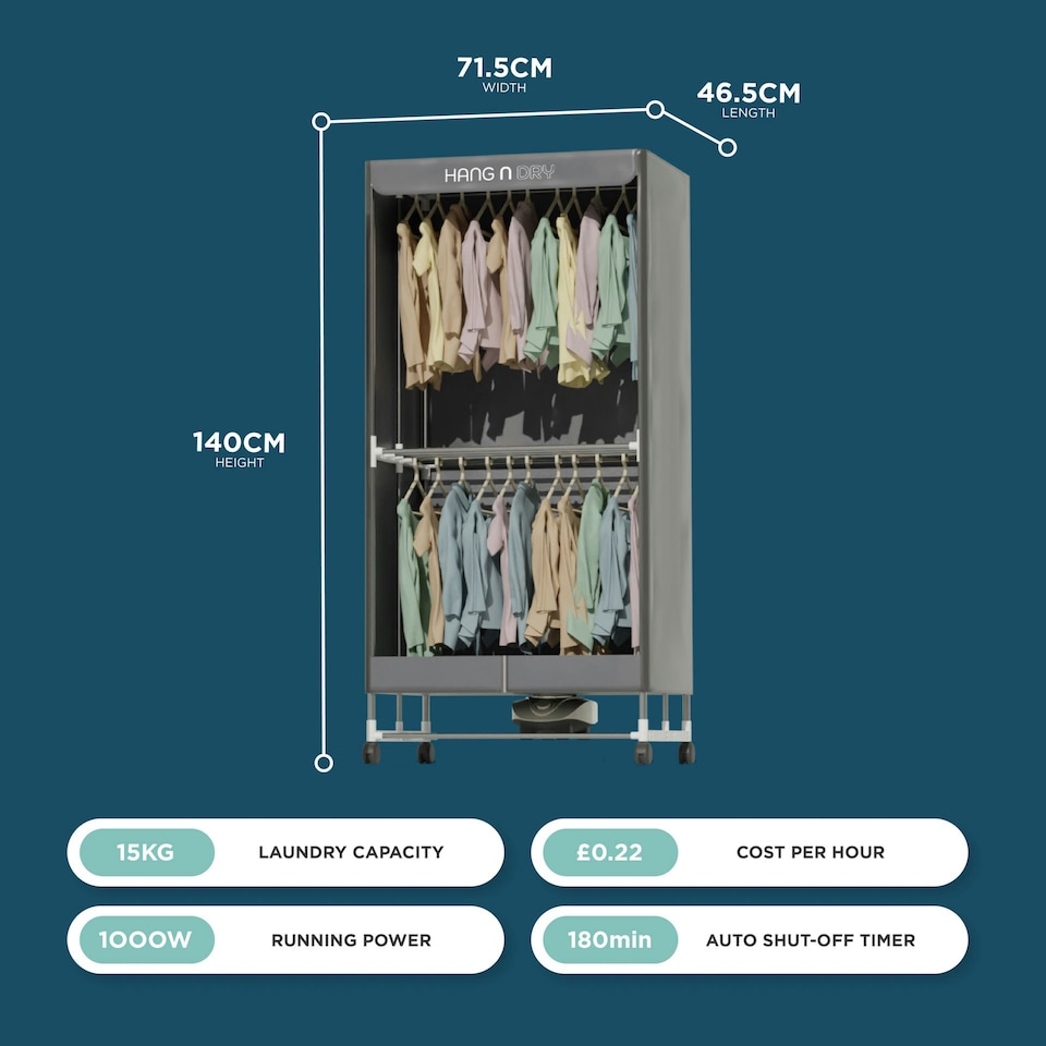 image 1 of DMD Hang'n'Dry Electric Clothes Dryer, 15KG Capacity 1000W