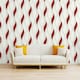 image 2 of Direct Wallpapers Wave Textured Wallpaper - Red/White/Silver - 10m x 53cm Red