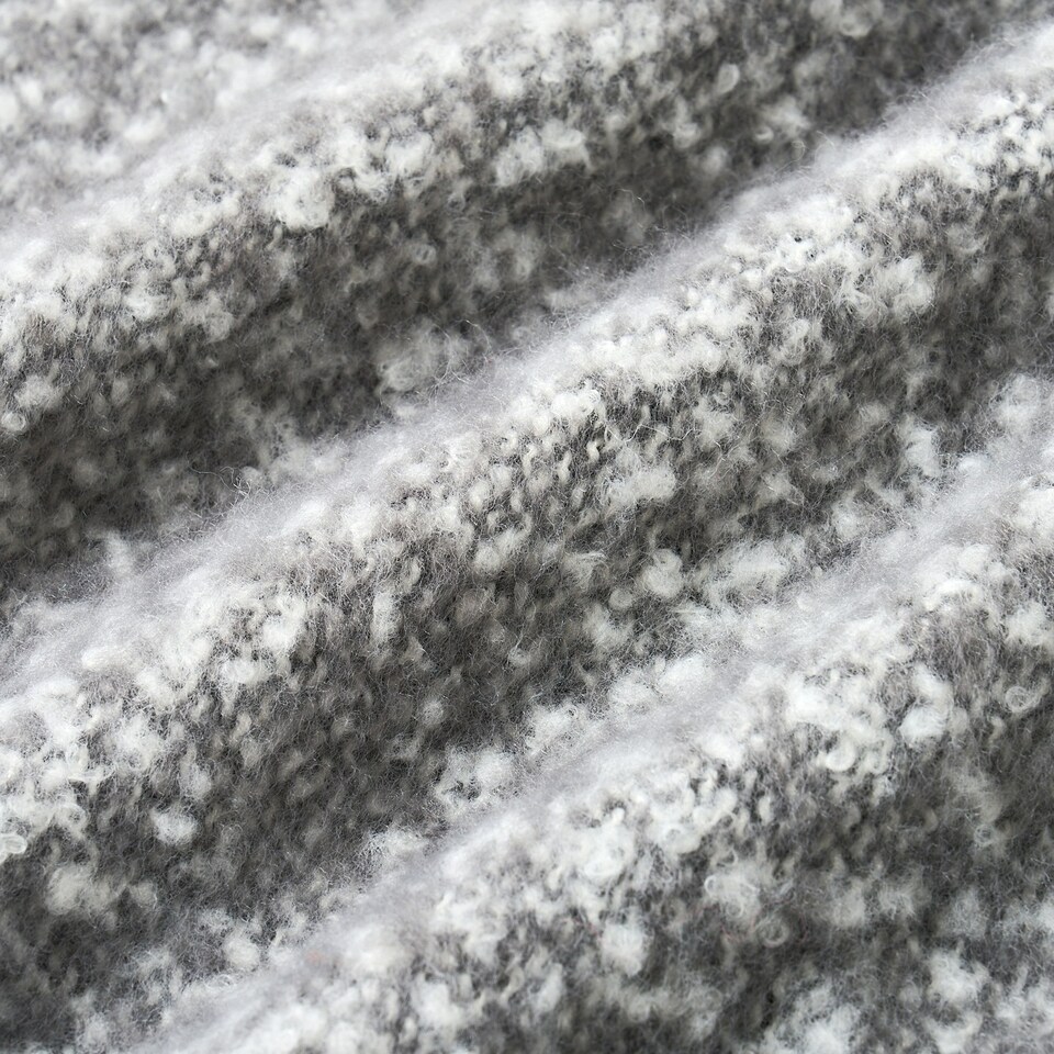 image 1 of Aisling Marl Faux Mohair Throw - Super Soft, Stylish Tasselled Blanket Grey | Graphite
