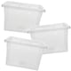 image 2 of 2 x Clear Plastic Stackable Transparent Storage Boxes 64 Litre Complete With Lids Clear