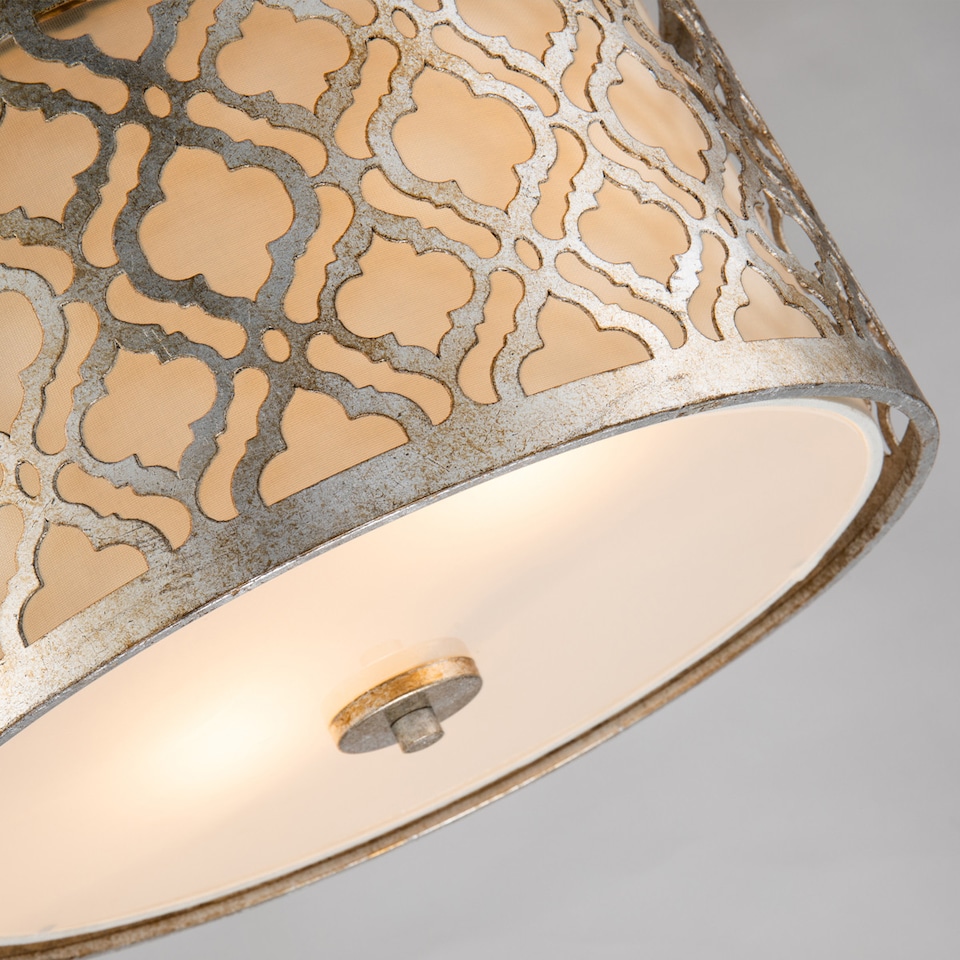 image 1 of Arabella 2 Light Medium Round Ceiling Duo-Mount Pendant Gold, E27