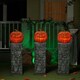 image 2 of 91cm x 1.2m Battery Powered Light up Halloween Pumpkin Fence with LEDs