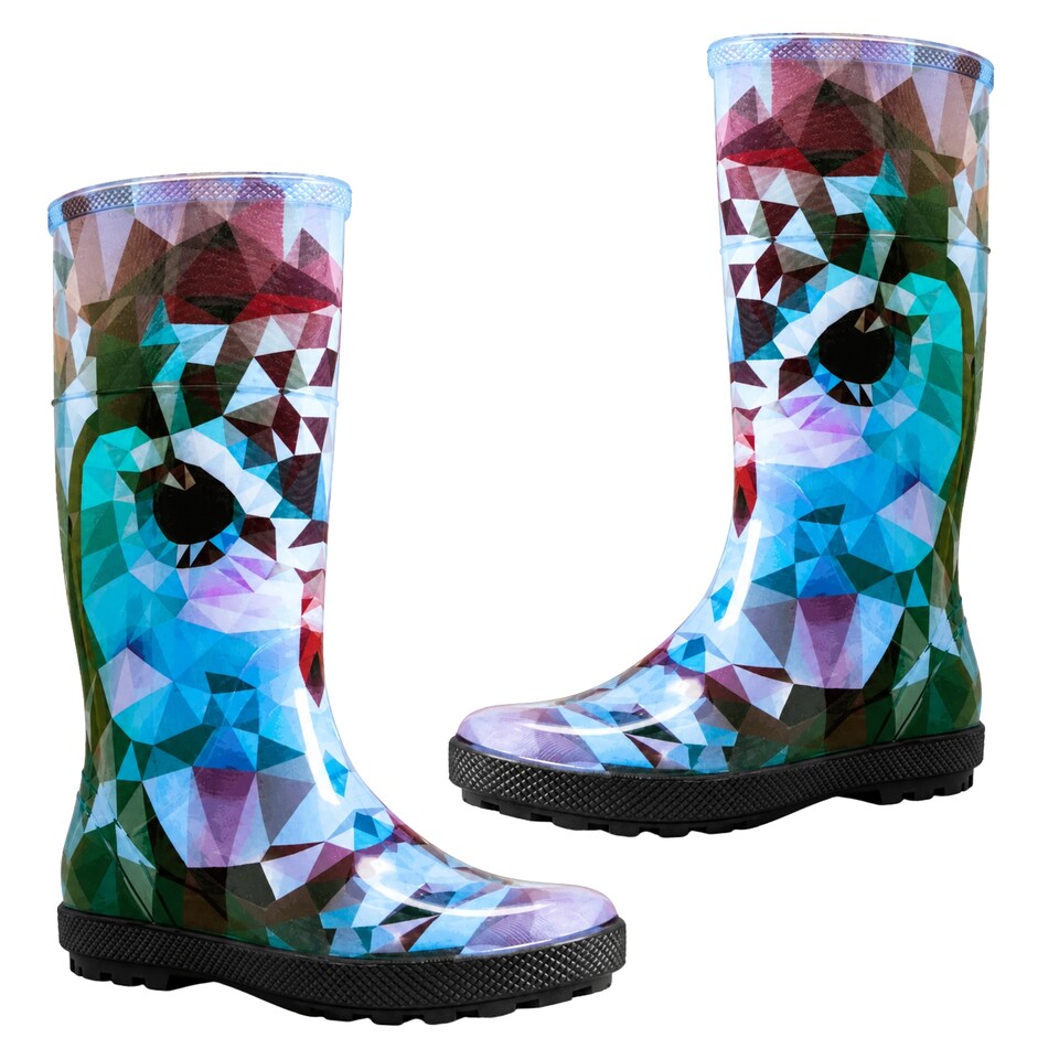 image 1 of Hawai Lady Women's Tropical Print PVC Rain Wellies EU40