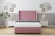 image 2 of Sloomy Marlborough Pink Plush Divan Bed Base No Drawers With 54 Inch Wingback Headboard & 12 Inch Matching Footboard | Pink | Pink | Small Single | 1