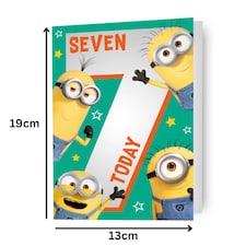Despicable Me Minions Age 7 Birthday Card
