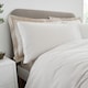 image 2 of Bianca Seersucker Woven Stripe 180 Thread Count Cotton Duvet Cover Set | Cream | Natural | King