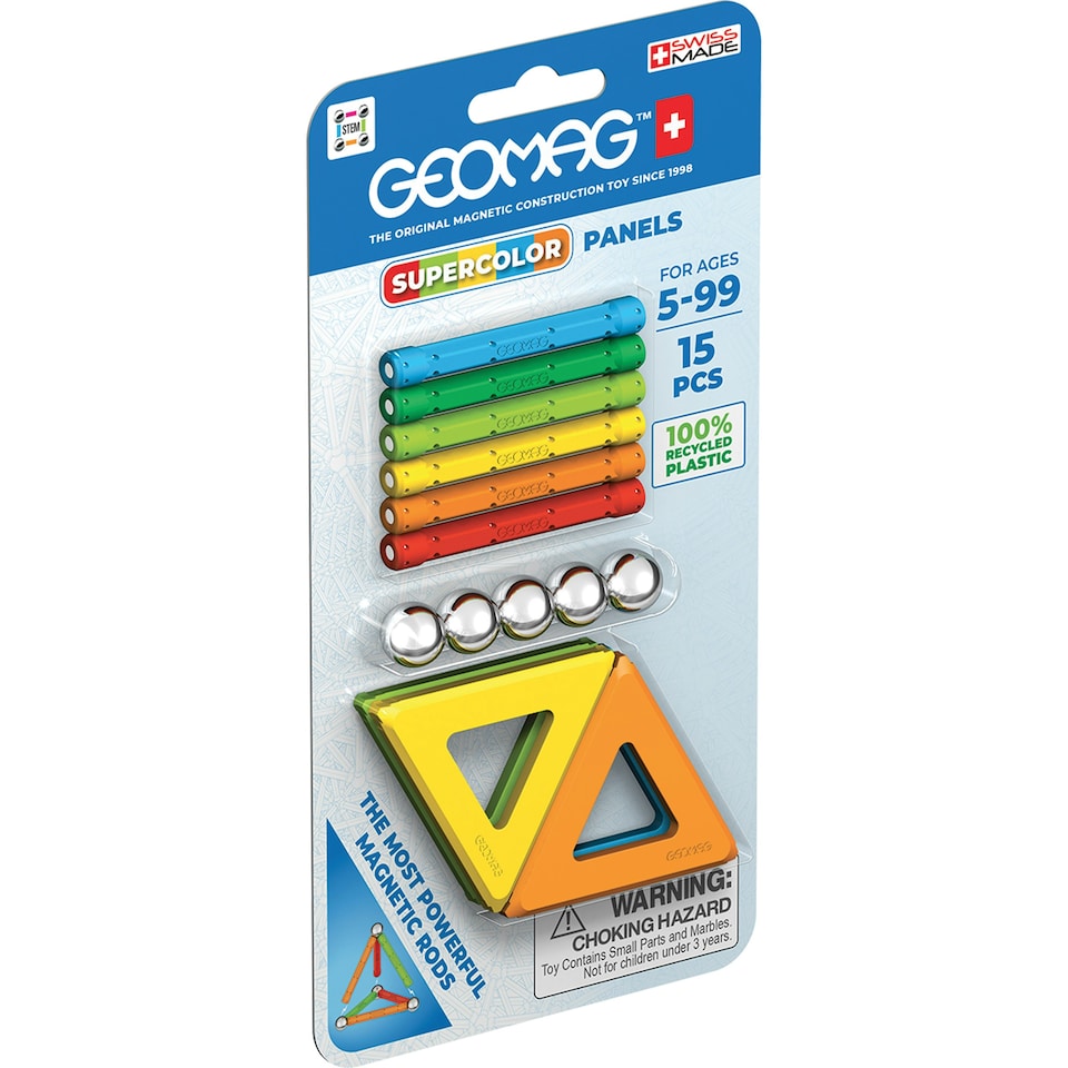 image 1 of Geomag Supercolour Panels Recycled Blister 15 pieces