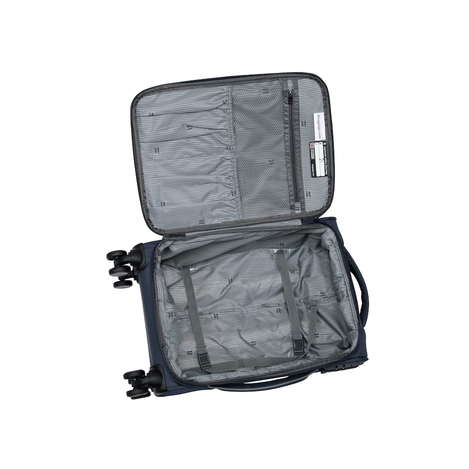 image 1 of IT Luggage Teleported Navy Berry Expandable Cabin Suitcase with TSA Lock Blue | Cabin Bag