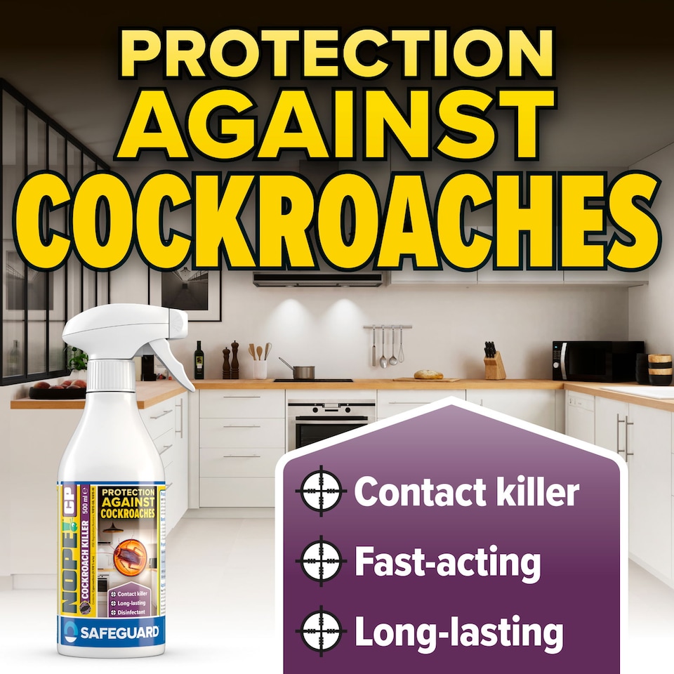 image 1 of NOPE CP Cockroach Killer Spray (500ml) Odourless, Strong, Contact Killer for home use.