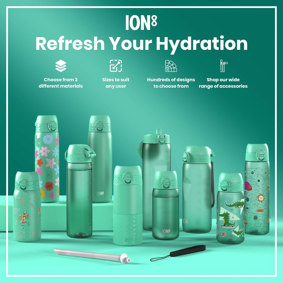 image 1 of Leak Proof Water Bottle, Vacuum Insulated, 320ml (11oz) | Blue | Bees | One Size