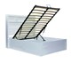 image 1 of Arizona White Wooden Bookcase Ottoman Storage Bed And Memory Maestro Memory Foam Mattress King Size N/A
