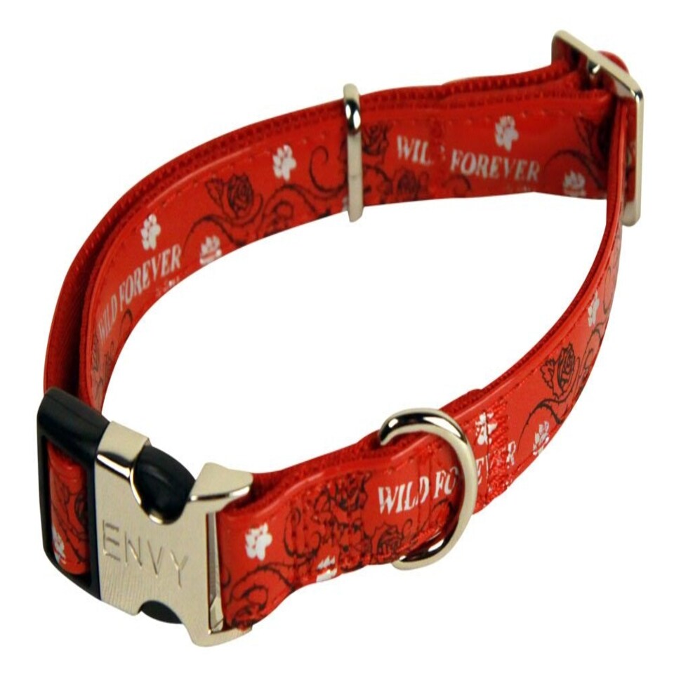 Envy Wild Forever Adj Dog Collar - Medium 20x350-500mm Black N/A | M