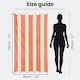 image 5 of Large Scalloped Striped Beach Towel | Orange | Burnt Orange | One size | 1