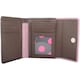 image 3 of Soft Leather Bi-Fold Slim  Coin / Credit Card Holder / Purse Pink | Taupe/Rose