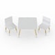 image 1 of Kids Snow Table & 2 Chairs Set - Wood - White - Assembly Required