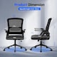 image 2 of Rattantree Ergonomic Swivel Computer Chair with Flip-Up Armrests