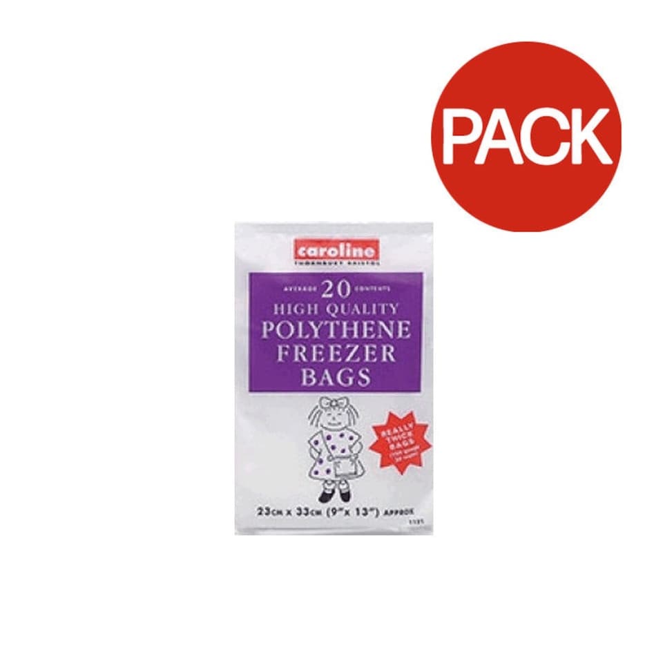 Caroline Freezer Bags (Pack of 20) - Clear - 30 x 46cm