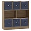 Oak & Navy Blue