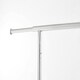 image 8 of Heavy Duty Chrome Clothes Rail Adjustable Width Height with Shelf Locking Wheels Chrome | One Size