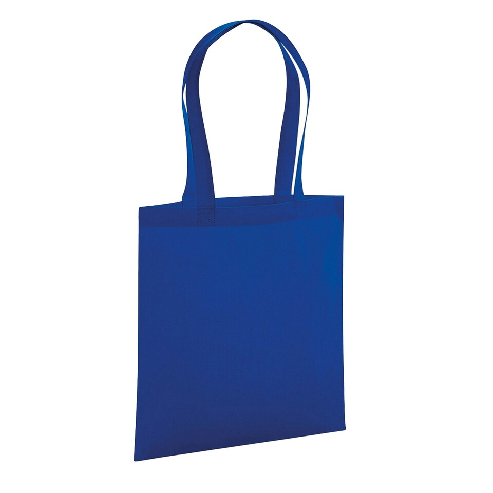 image 1 of Westford Mill Organic Premium Cotton Tote Bag - Bright Royal - One Size Blue