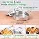 image 5 of Triply Stainless Steel Saute Pan 24cm, Nonstick 3-Layer Construction, Induction Compatible, with Steel Lid