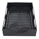 image 1 of Living and Home Black Steel Pull-Out Bowl Rack for Kitchen Storage