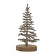 image 1 of Hill Interiors Rustic Tree Silhouette Christmas Decoration | Brown | Brown/Silver | 22cm x 5cm x 10cm | 1