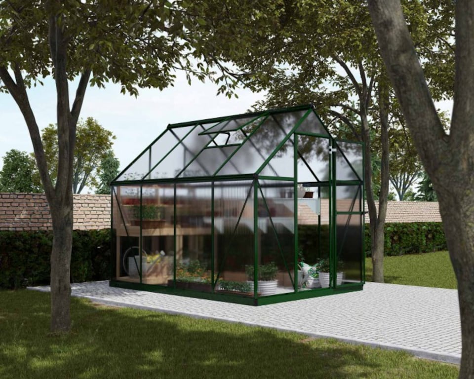 image 1 of Greenhouse Mythos 6 x 10 - Polycarbonate - L306 x W185 x H208 cm - Green