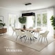 image 8 of Dining Chair Marilyn - velvet look, quilted pattern - per piece Cream | Cream/Black