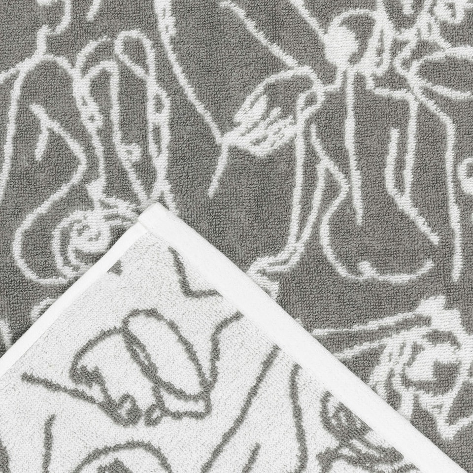 image 1 of furn. Everybody Jacquard Bath Towel Grey