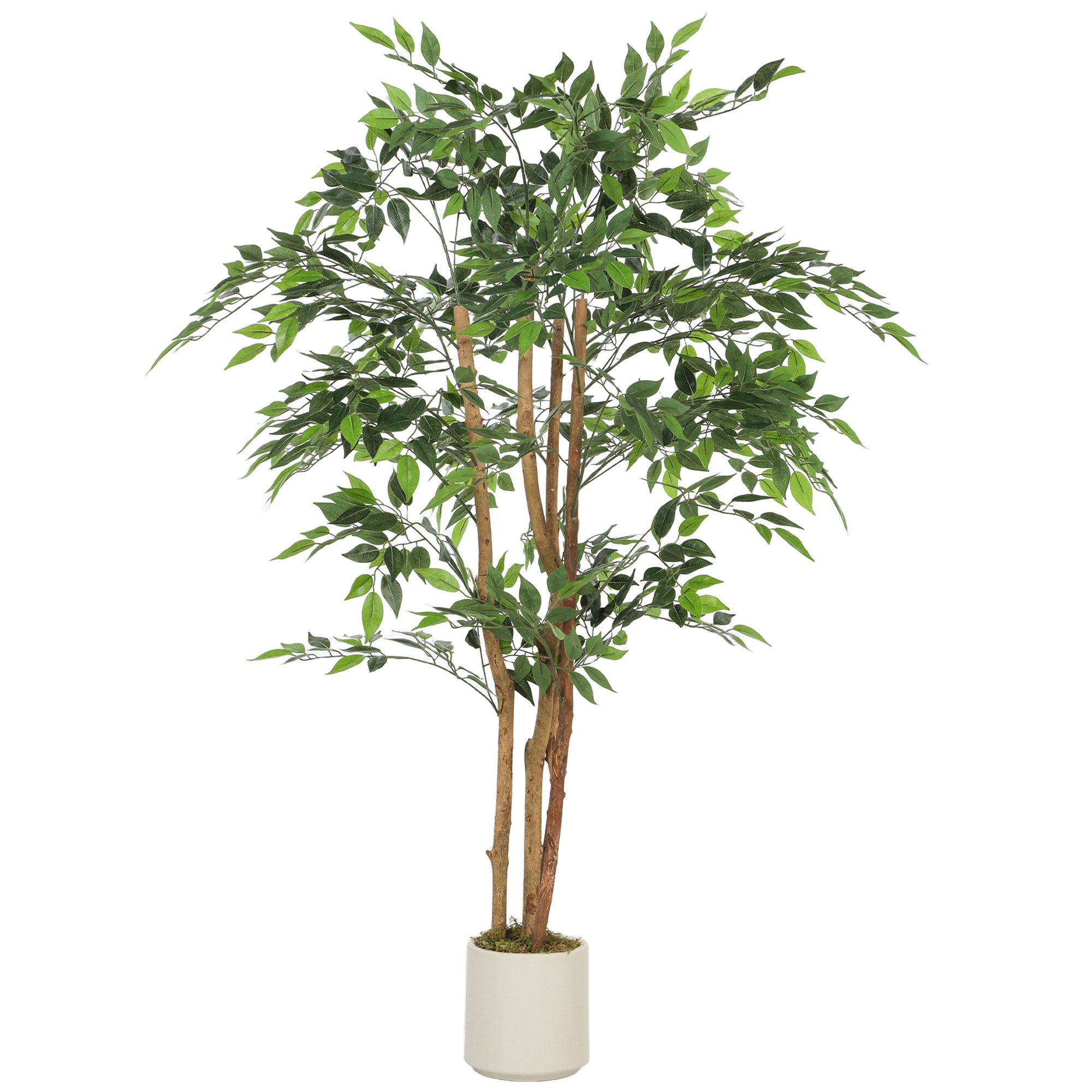 HOMCOM 150cm Artificial Ficus Tree, Faux Plant for Home Decor