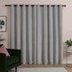 image 3 of Furn Soft Chenille Blackout Eyelet Curtain Pair, 168cm width x 229cm drop | Silver | Silver | 1
