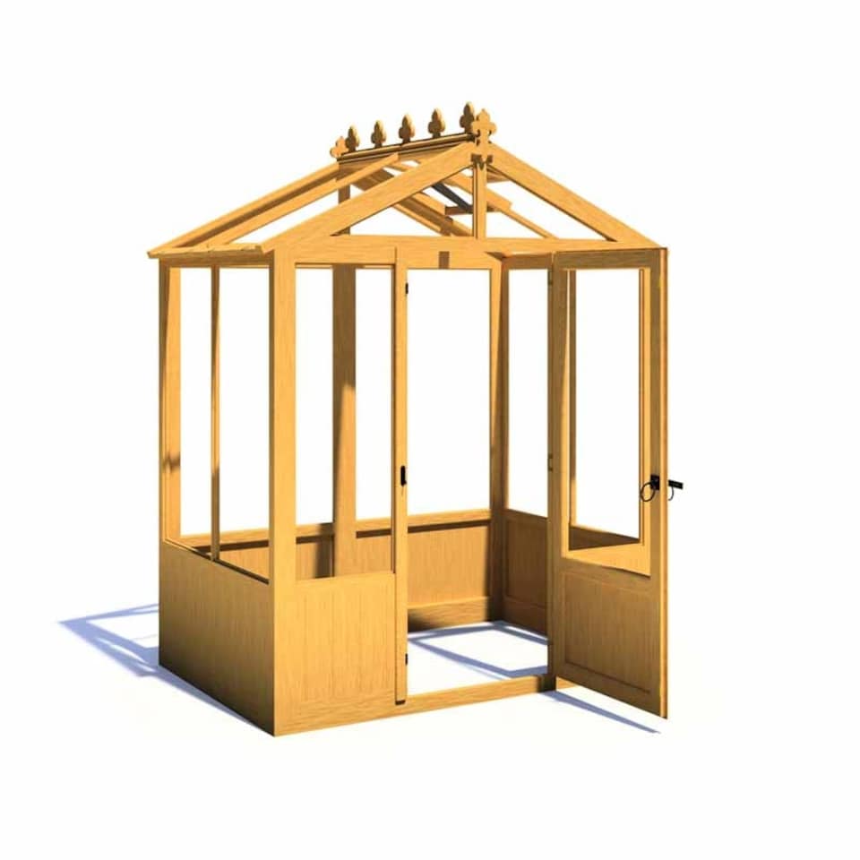 image 1 of Holkham 6 x 4 Greenhouse - Timber - L119 x W190.3 x H237.3 cm
