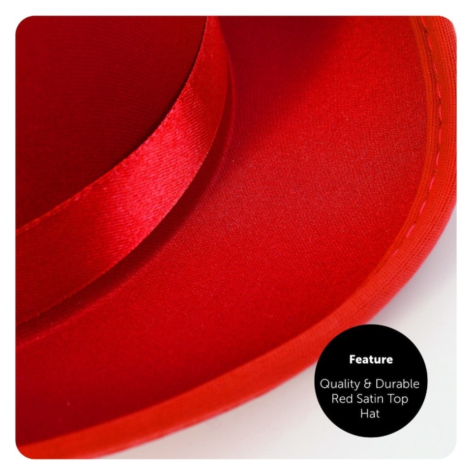 image 1 of Red Nose, Sequin Top Hat, Bob Wig & Face Paint Red | One Size